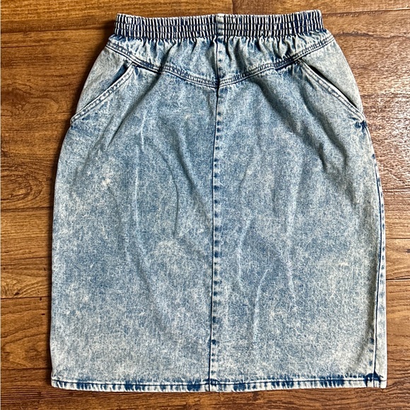 Bedford Fair • Vintage • Denim • Acid Wash • Blue • Medium • Skirt - Picture 5 of 8